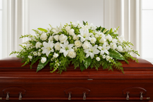 Load image into Gallery viewer, Casket Spray Funeral Arrangement (4 Color/3 Size Options)