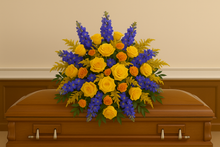 Load image into Gallery viewer, Casket Spray Funeral Arrangement (4 Color/3 Size Options)
