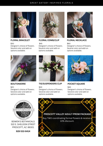 An Evening with Gatsby Prom Flowers
