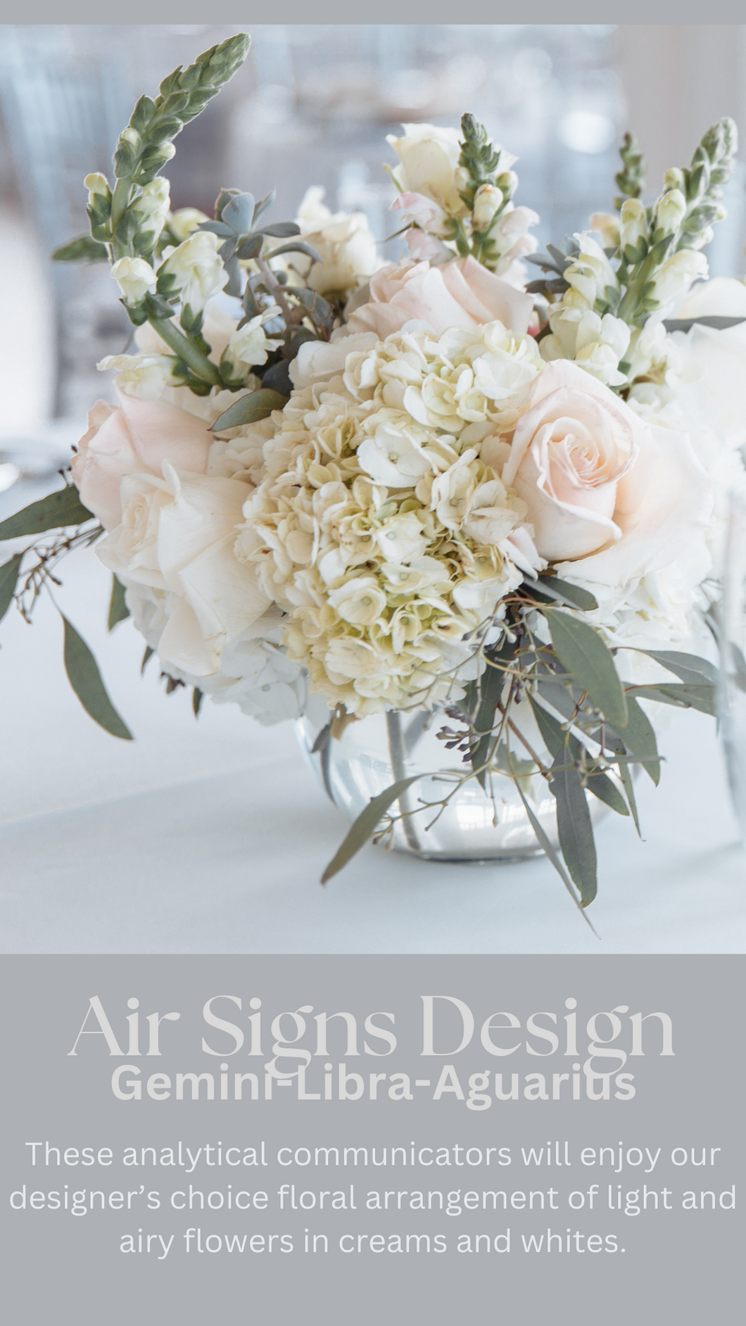 Astrological/Elemental Floral Arrangements - Air (Gemini, Libra, Aquarius)