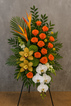 Load image into Gallery viewer, Standing Spray Sympathy Arrangement (4 Color/3 Size Options)
