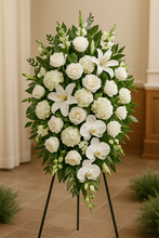 Load image into Gallery viewer, Standing Spray Sympathy Arrangement (4 Color/3 Size Options)