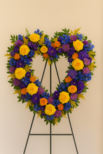 Load image into Gallery viewer, Wreaths and Hearts Sympathy Arrangement (4 Color/3 Size Options)