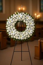 Load image into Gallery viewer, Wreaths and Hearts Sympathy Arrangement (4 Color/3 Size Options)