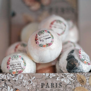 Prescott Florist - Az-Made Bath Bombs w/Gemstone (Striped) - Bowen's Botanicals