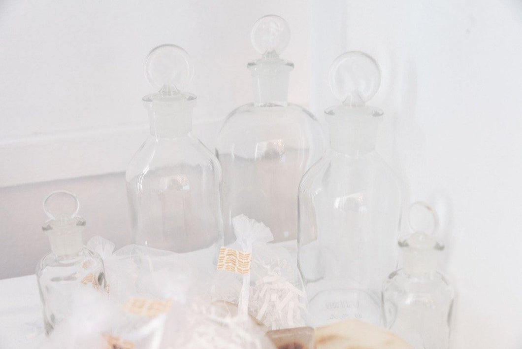 Prescott Florist - Clear Glass Bottles (Set of 5) - Bowen's Botanicals