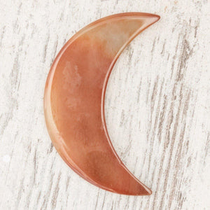 Prescott Florist - 3.5" Flat Glass Orange Moon - Bowen's Botanicals