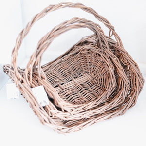 Prescott Florist - Brown Wicker Basket - Bowen's Botanicals