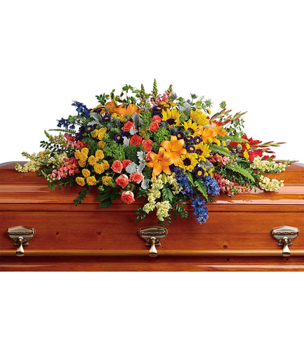 Colorful Reflections Casket Spray - Sympathy and Funeral Flowers