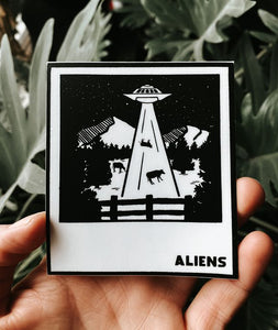 aliens cryptid sticker