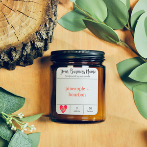 9 oz. Candle - S/S YOUR BUSINESS NAME + SMALL LOGO