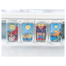 Load image into Gallery viewer, The Lovers Tarot Card Glass Tumbler - 16 oz