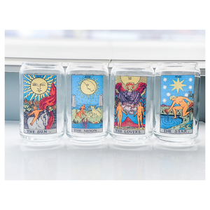 The Lovers Tarot Card Glass Tumbler - 16 oz