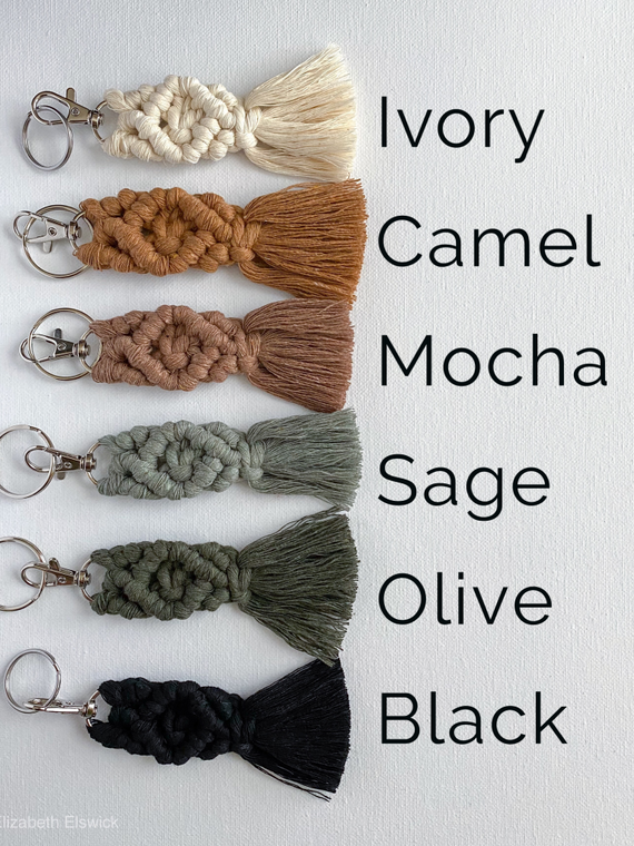 Macrame Keychain Keyring String Loops Basic Macrame Knots For